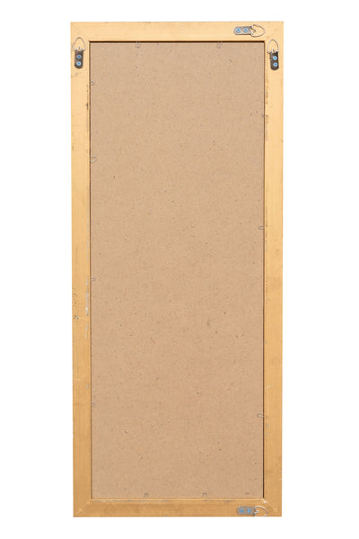 Biscottini Specchio Specchiera da parete e appendere verticale/orizzontale L35xPR4xH82 cm finitura foglia oro anticato