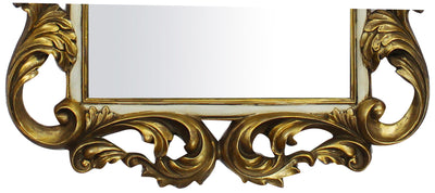 Biscottini Specchiera da appendere L46,8xPR3xH65 cm finitura foglia oro anticato. Specchio