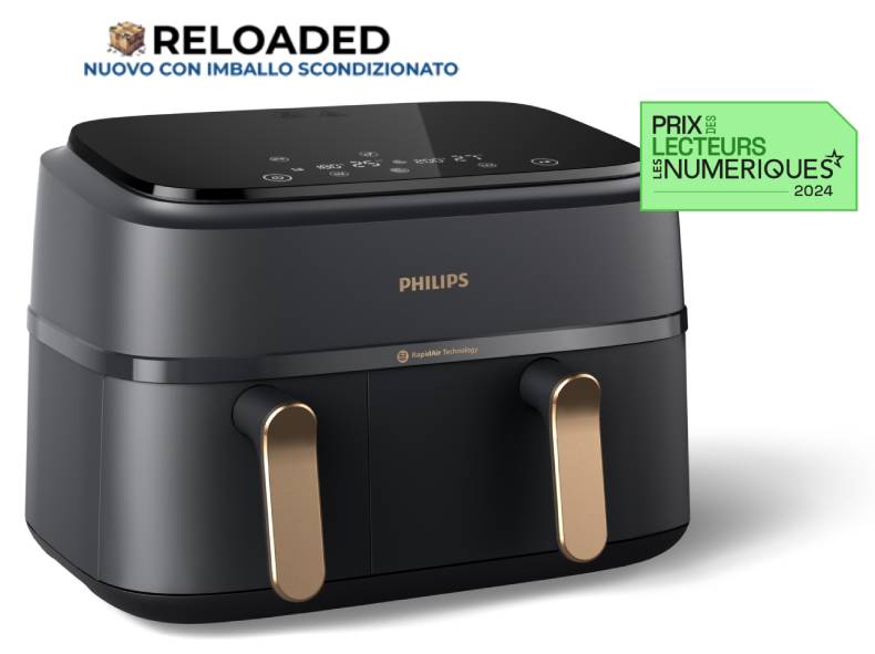 FRIGGITRICE AD ARIA DUAL BASKET 9L 1.5KG DOPPIO CESTELLO SCATOLA OUT