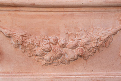 Biscottini Cassetta fioriera in Terracotta festonato 100% Made in Italy interamente Lavorata a Mano