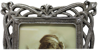 Biscottini Portafoto da appoggio verticale/orizzontale in resina finitura argento anticata L21xPR2xH26 cm