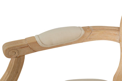 Biscottini Sedia imbottita in legno massello di olmo Poltrona dimensioni larghezza