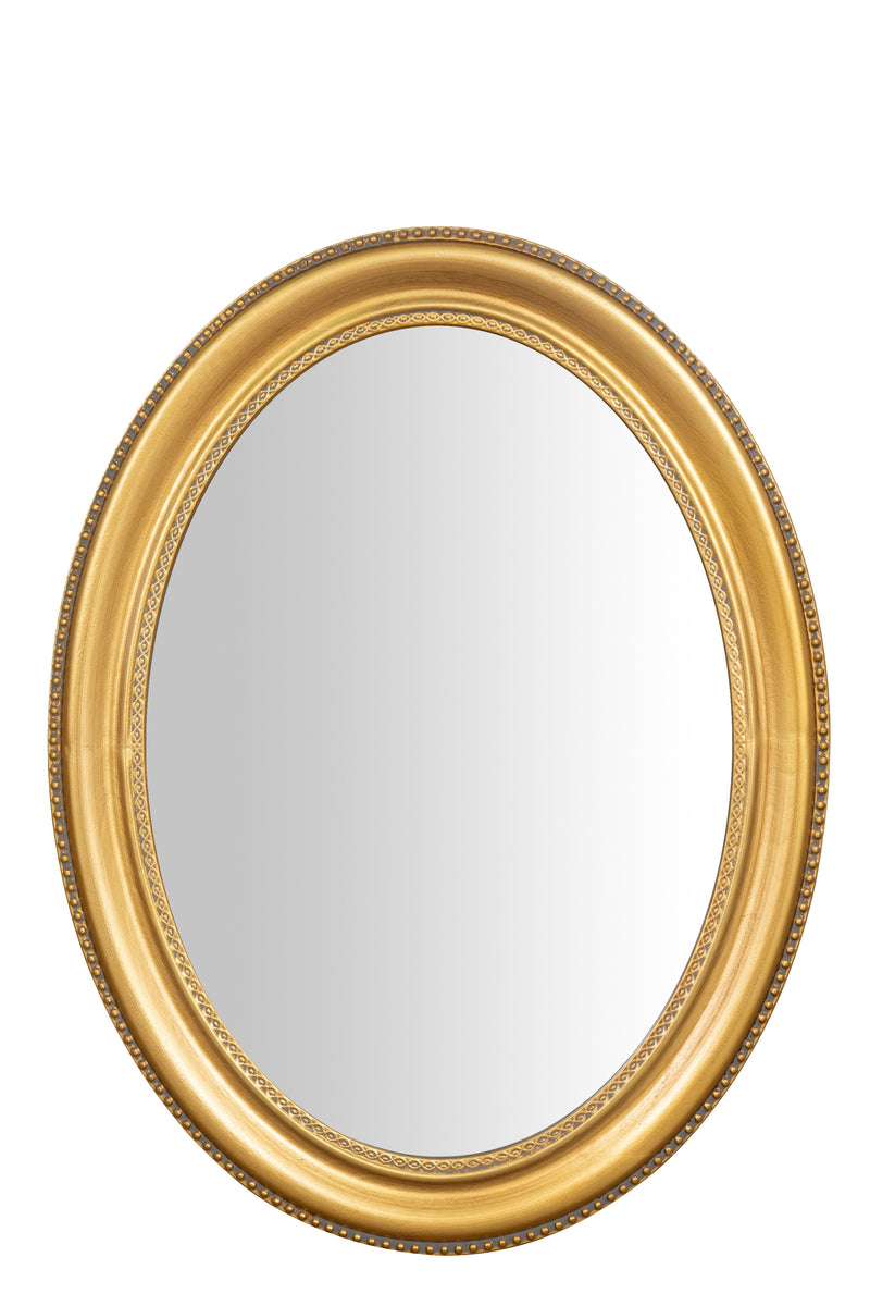 Biscottini Specchio Specchiera da parete e appendere verticale/orizzontale L64xPR4xH84 cm finitura foglia oro anticato.