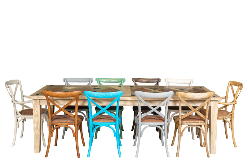 Biscottini Sedia con braccioli Thonet in massello di frassino finitura rovere e seduta in rattan