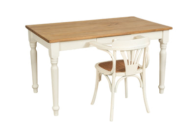 Biscottini Sedia Poltrona con braccioli Thonet in massello di frassino finitura bianca anticata e seduta in rattan