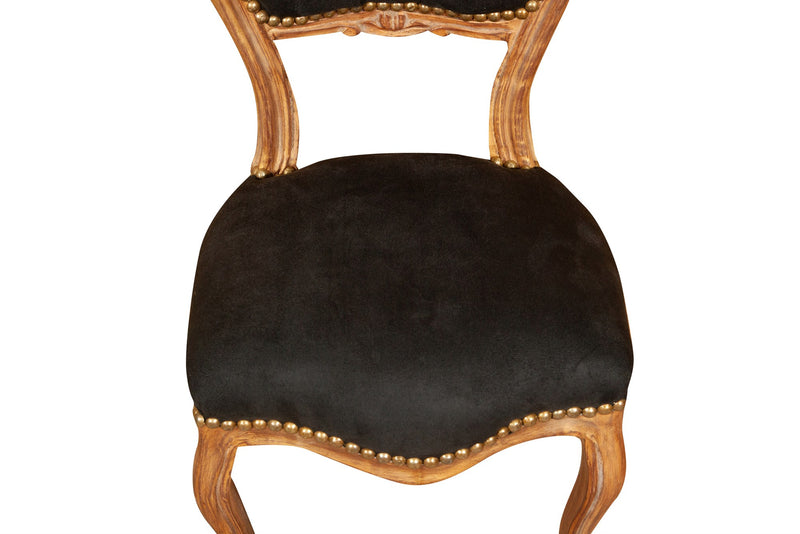 Biscottini Sedia poltroncina stile francese Luigi XVI in legno massello di faggio finitura oro