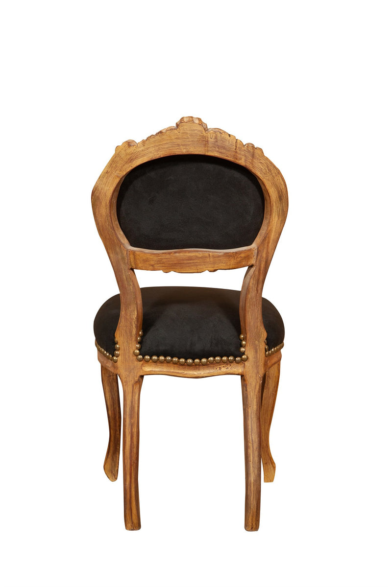 Biscottini Sedia poltroncina stile francese Luigi XVI in legno massello di faggio finitura oro