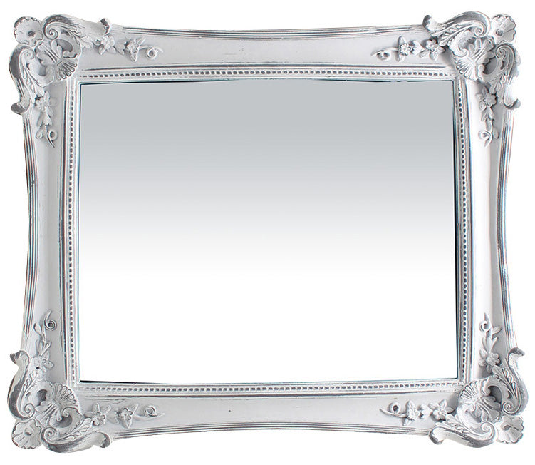 Biscottini Specchiera verticale/orizzontale da appoggio e da appendere L27,5xPR3,5xH32,5 cm finitura bianco anticato.