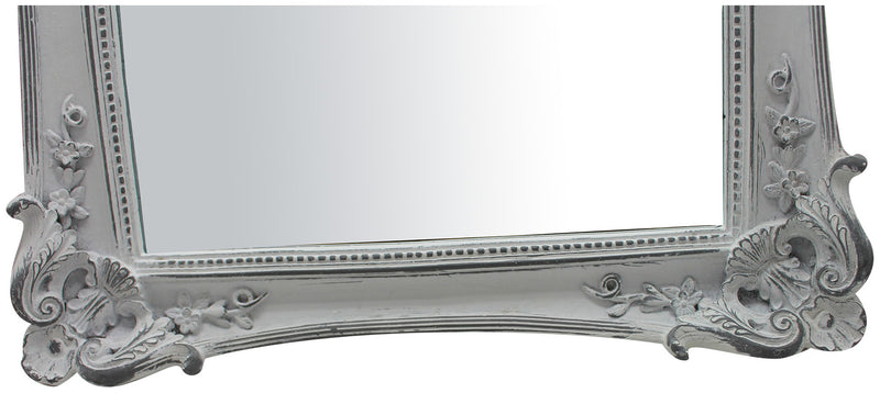 Biscottini Specchiera verticale/orizzontale da appoggio e da appendere L27,5xPR3,5xH32,5 cm finitura bianco anticato.