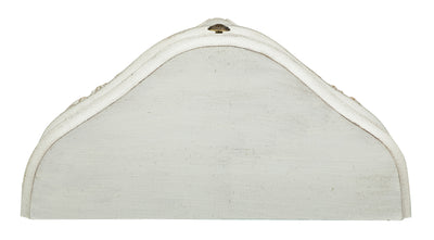 Biscottini Mensola a muro in legno finitura bianco anticato L43xPR21xH39 cm Made in Italy