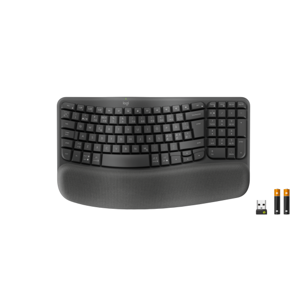 Logitech 920-012332 tastiera Ufficio RF senza fili + Bluetooth QWERTY Nordic Grafite (WAVE KEYS FOR BUSINESS GRAPHITE - PAN - 2.4GHZ/BT NORDIC-613 - B2B) - Versione Tedesca