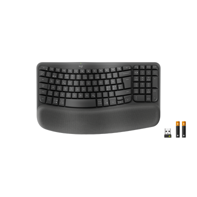 Logitech 920-012332 tastiera Ufficio RF senza fili + Bluetooth QWERTY Nordic Grafite (WAVE KEYS FOR BUSINESS GRAPHITE - PAN - 2.4GHZ/BT NORDIC-613 - B2B) - Versione Tedesca