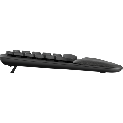 Logitech Wave Keys for Business, tastiera wireless ergonomica con supporto per i polsi imbottito, tecnologia Secure Logi Bolt, Bluetooth, compatibile con Windows/Mac/Chrome/Linux - Grafite (Logitech