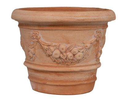 Biscottini Set 2 vasi in Terracotta 100% Made in Italy interamente Lavorati a Mano