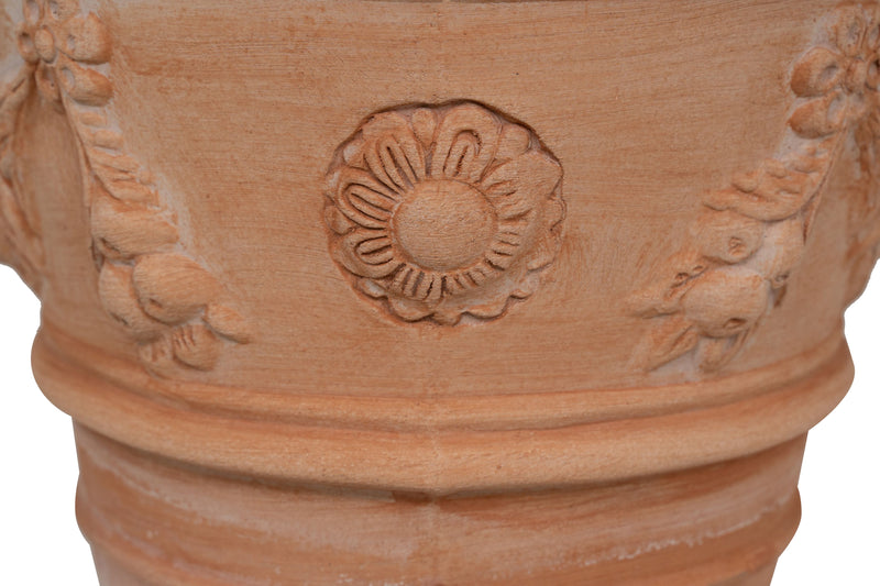 Biscottini Set 2 vasi in Terracotta 100% Made in Italy interamente Lavorati a Mano