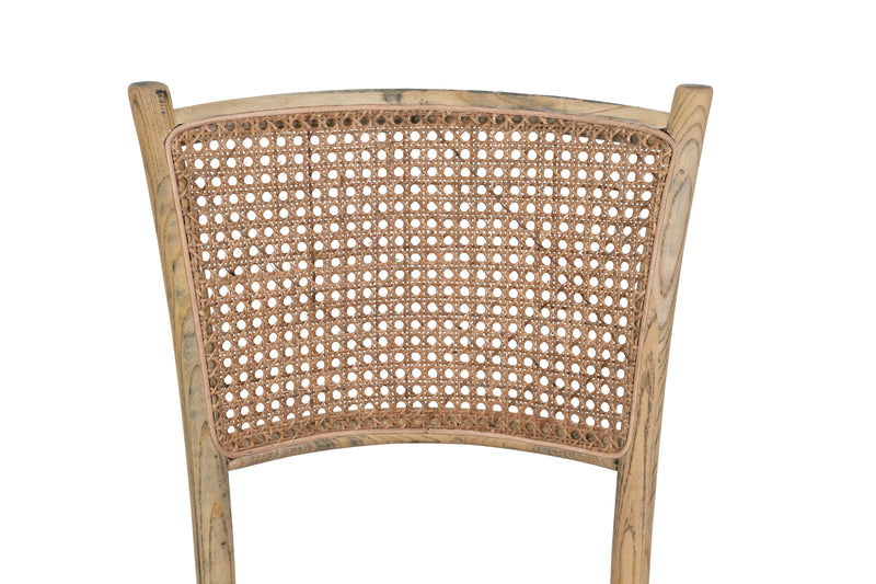 Biscottini Sedia Thonet in massello di frassino e seduta rattan finitura rovere larghezza