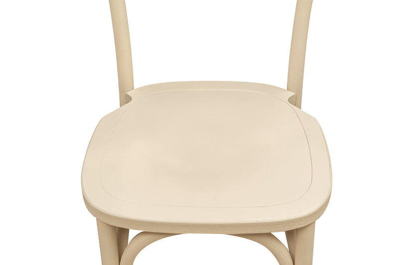 Biscottini Sedia Thonet in massello di frassino finitura Bianco L48xPR55xH88 cm larghezza