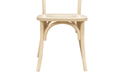 Biscottini Sedia Thonet in massello di frassino finitura Bianco L48xPR55xH88 cm larghezza