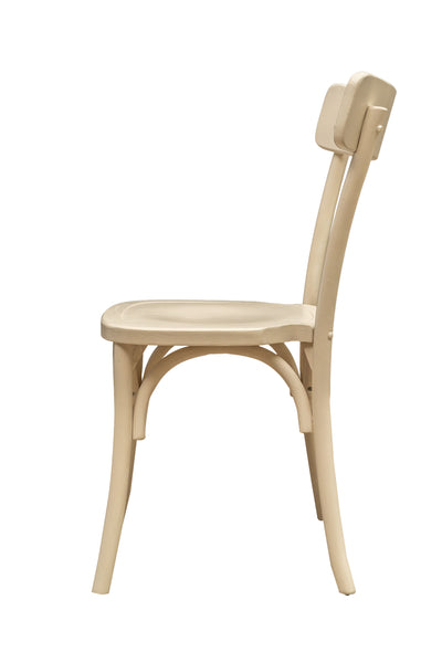 Biscottini Sedia Thonet in massello di frassino finitura Bianco L48xPR55xH88 cm larghezza