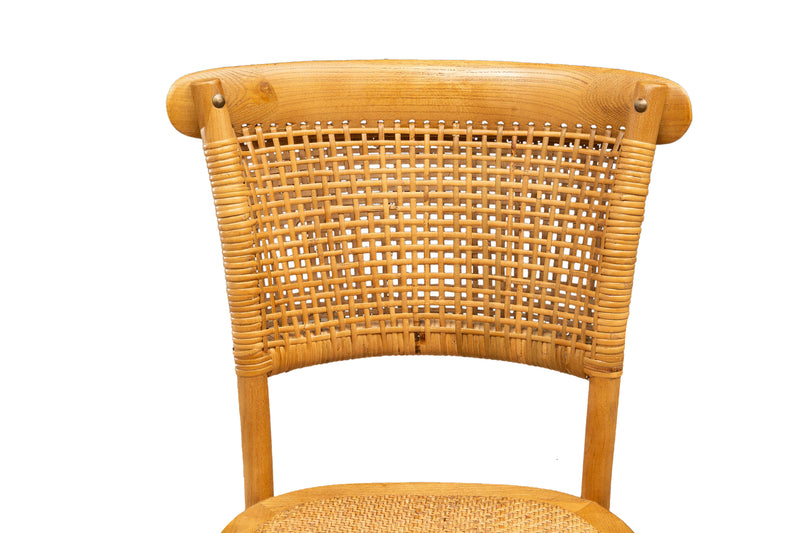 Biscottini Sedia Thonet in massello di frassino e seduta rattan finitura Naturale L45xPR50xH88 cm