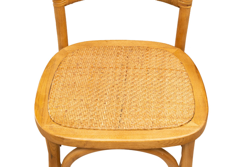 Biscottini Sedia Thonet in massello di frassino e seduta rattan finitura Naturale L45xPR50xH88 cm