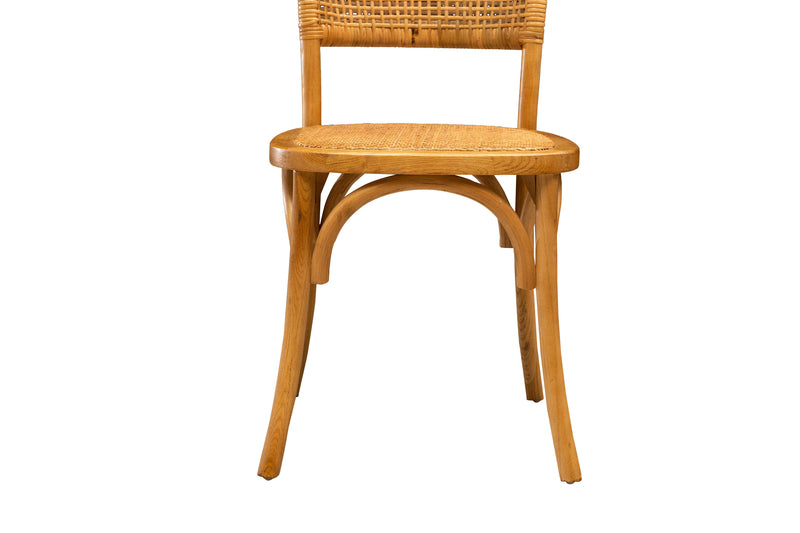 Biscottini Sedia Thonet in massello di frassino e seduta rattan finitura Naturale L45xPR50xH88 cm