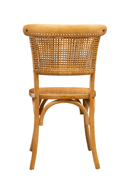 Biscottini Sedia Thonet in massello di frassino e seduta rattan finitura Naturale L45xPR50xH88 cm