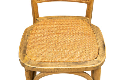 Biscottini Sedia Thonet in massello di frassino e seduta rattan finitura Naturale L42xPR50xH89 cm