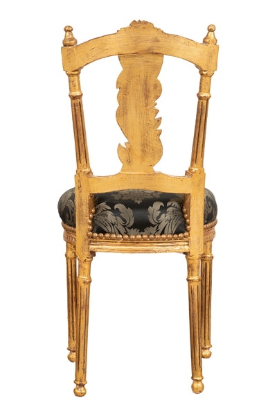 Biscottini Sedia poltrona stile francese Luigi XVI in legno massello di faggio poltroncina