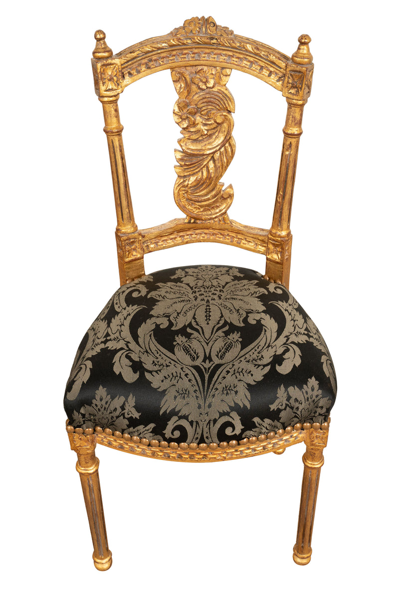 Biscottini Sedia poltrona stile francese Luigi XVI in legno massello di faggio poltroncina