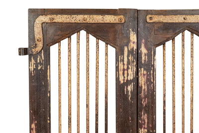 Biscottini Porta portone in legno massello e ferro da interno o da esterno vecchia e antica medievale