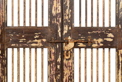 Biscottini Porta portone in legno massello e ferro da interno o da esterno vecchia e antica medievale