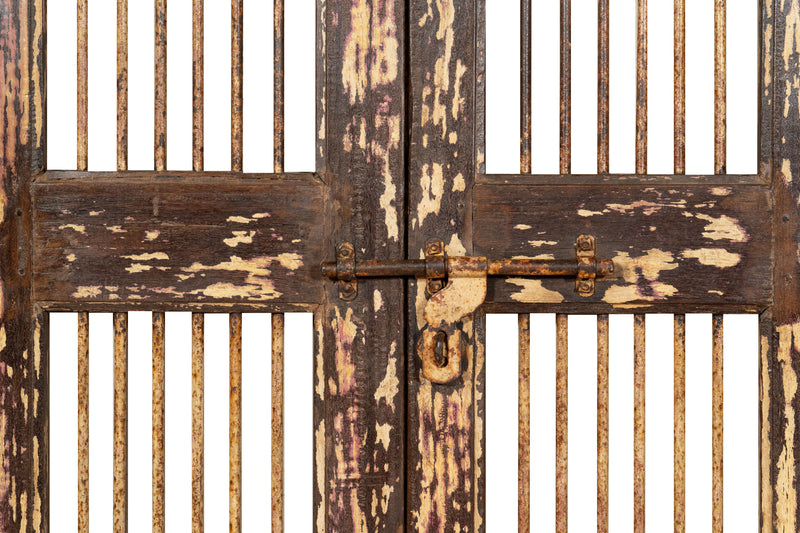 Biscottini Porta portone in legno massello e ferro da interno o da esterno vecchia e antica medievale