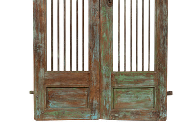 Biscottini Porta portone in legno massello e ferro da interno o da esterno vecchia e antica medievale