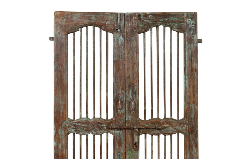 Biscottini Porta portone in legno massello e ferro da interno o da esterno vecchia e antica medievale