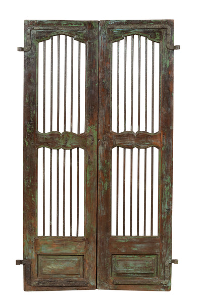 Biscottini Porta portone in legno massello e ferro da interno o da esterno vecchia e antica medievale