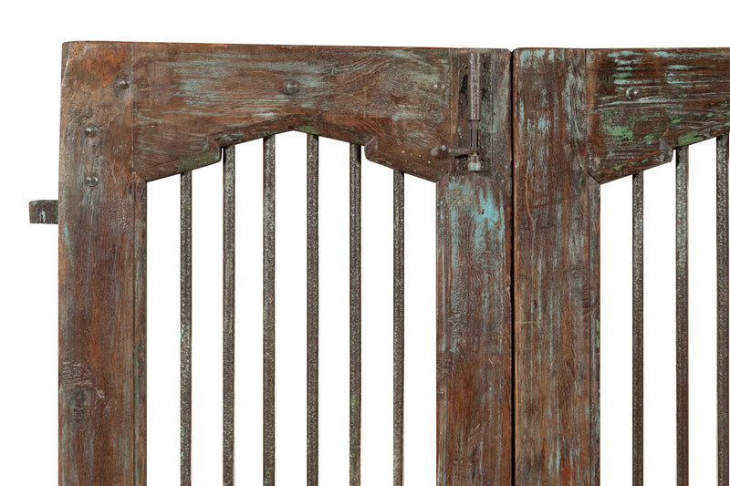 Biscottini Porta portone in legno massello e ferro da interno o da esterno vecchia e antica medievale