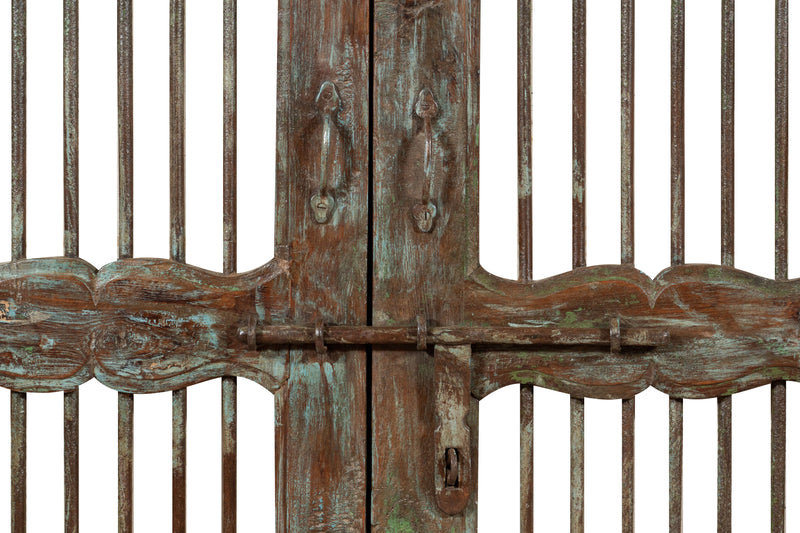 Biscottini Porta portone in legno massello e ferro da interno o da esterno vecchia e antica medievale