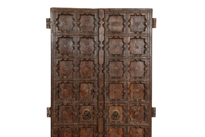 Biscottini Porta portone in legno massello e ferro da interno o da esterno vecchia e antica medievale scorrevole