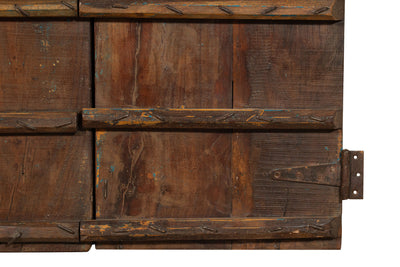 Biscottini Porta portone in legno massello e ferro da interno o da esterno vecchia e antica medievale scorrevole