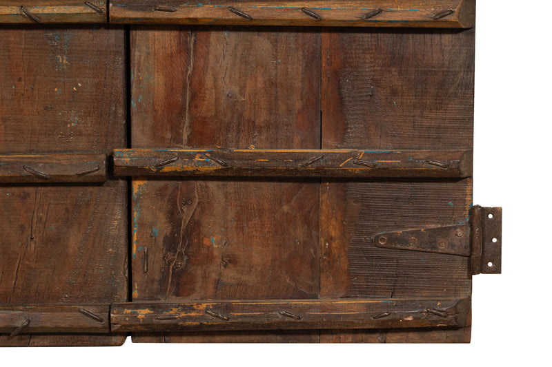 Biscottini Porta portone in legno massello e ferro da interno o da esterno vecchia e antica medievale scorrevole