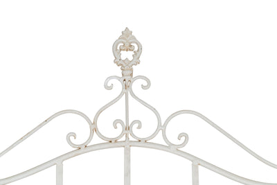 Biscottini Leggio da terra in ferro battuto pieno finitura bianca anticata L85xPR50xH140 cm