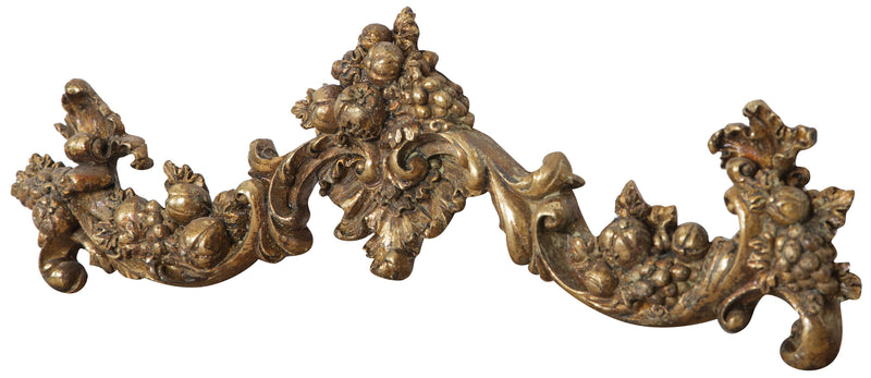 Biscottini Fregio decorativo finitura oro anticato L42xPR3,5xH12 cm molteplici dimensioni