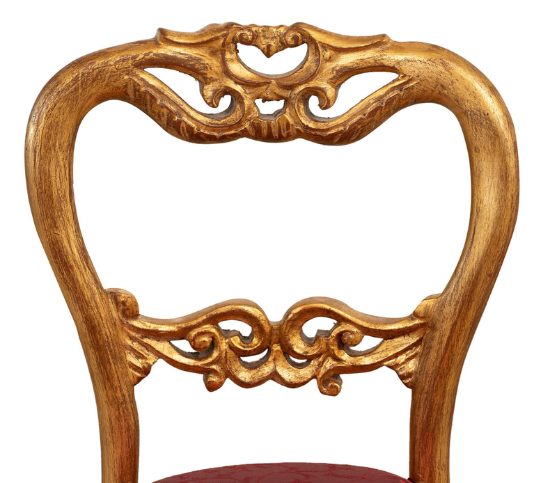 Biscottini Sedia poltroncina stile francese Luigi XVI in legno massello di faggio XVI,