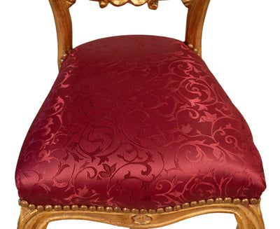 Biscottini Sedia poltroncina stile francese Luigi XVI in legno massello di faggio XVI,