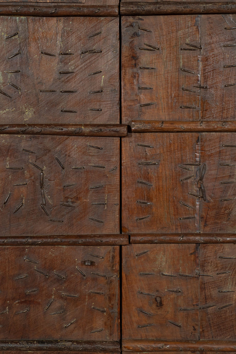 Biscottini Porta portone in legno massello e ferro da interno o da esterno vecchia e antica medievale scorrevole