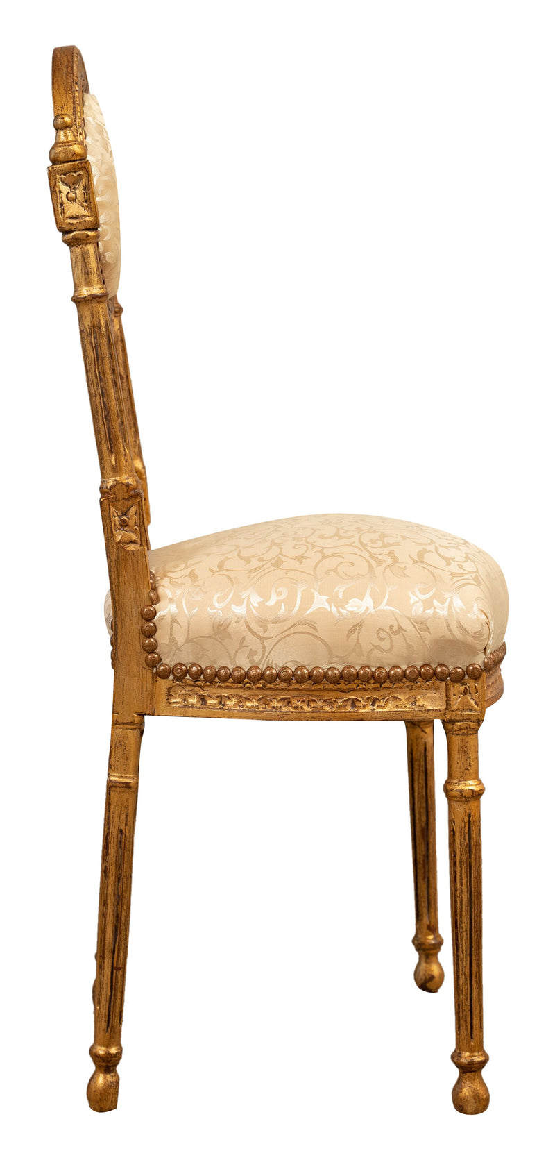 Biscottini Sedia poltrona stile francese Luigi XVI in legno massello di faggio poltroncina