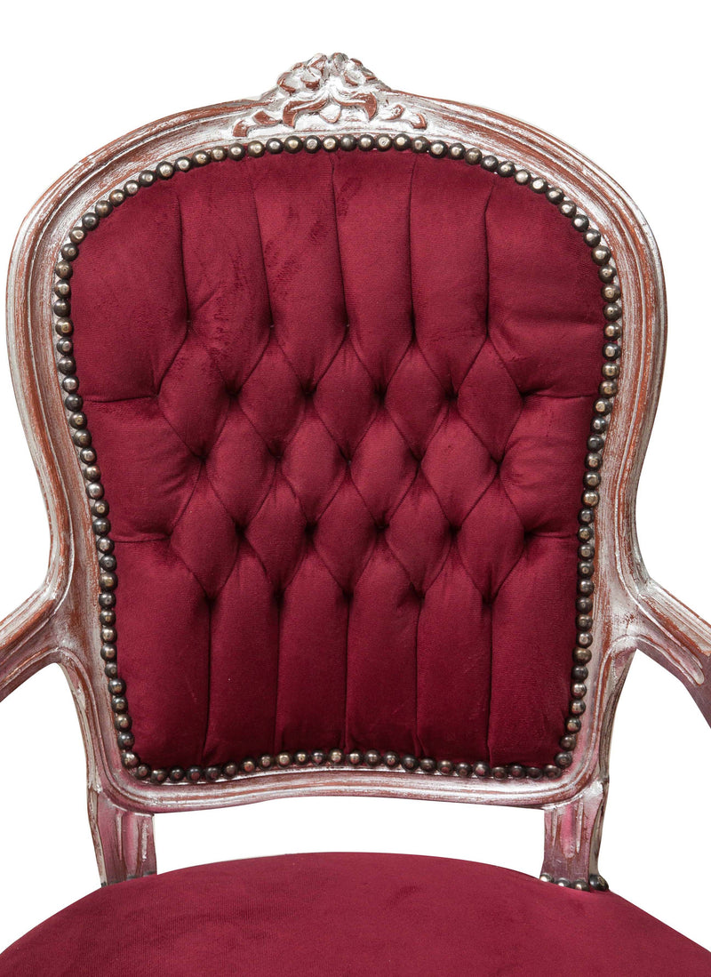 Biscottini Poltrona stile francese Luigi XVI in legno massello di faggio XVI, faggio,