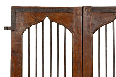 Biscottini Porta portone in legno massello e ferro da interno o da esterno vecchia e antica medievale