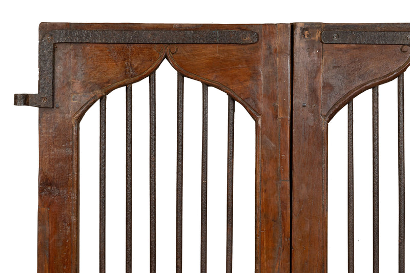 Biscottini Porta portone in legno massello e ferro da interno o da esterno vecchia e antica medievale